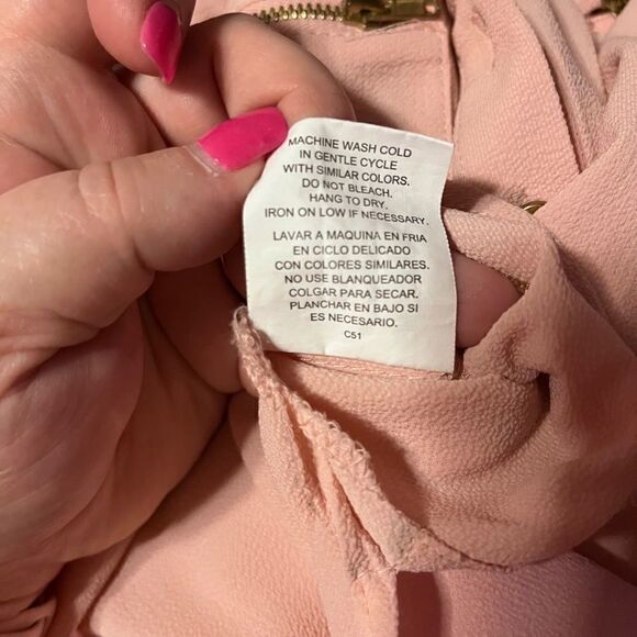 Lilly White XL Pink Gold Top Button Top Dressy - Picture 9 of 10